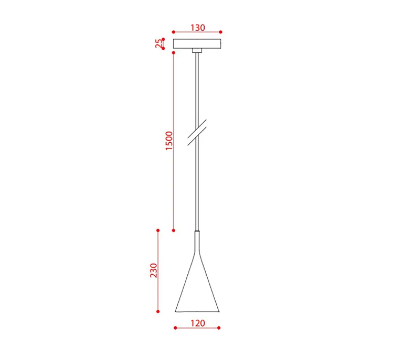 Suspension*Tooy Suspension, Gordon 561.21, , IP40, Ø12cm, H23cm - noir mat