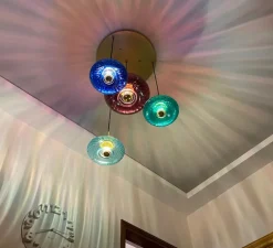 Suspension, Grace, aigue-marine, Ø28cm, H25cm - Elements lighting