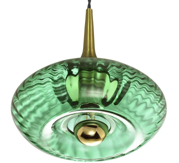 Suspension, GRACE PETITE, vert émeraude, Ø20cm, H8,5cm - Elements Lighting