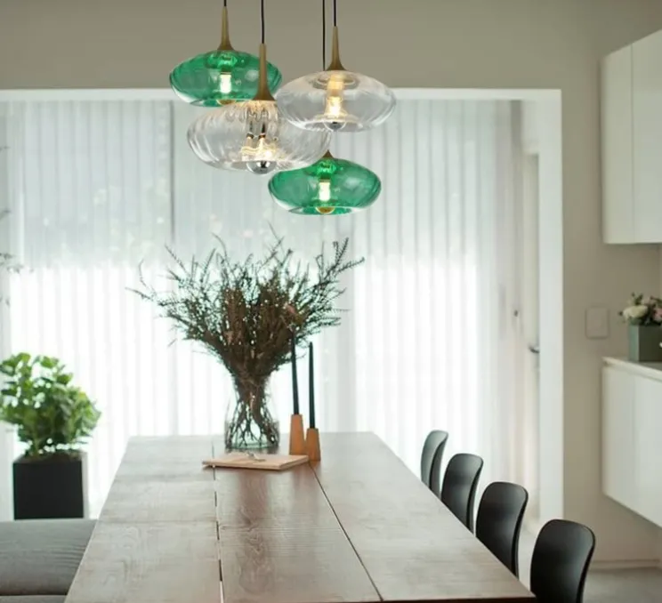 Suspension, GRACE PETITE, vert émeraude, Ø20cm, H8,5cm - Elements Lighting