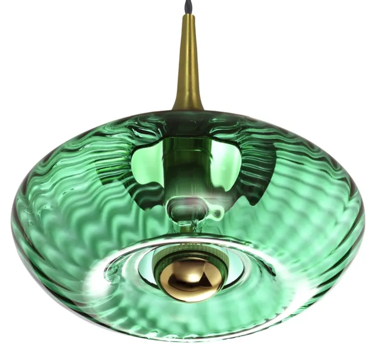 Suspension, GRACE, vert émeraude, Ø28cm, H12cm - Elements Lighting