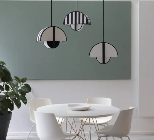 Suspension*DesignHeure Suspension, Grand Arto, , L40cm, H30cm - Noir et blanc