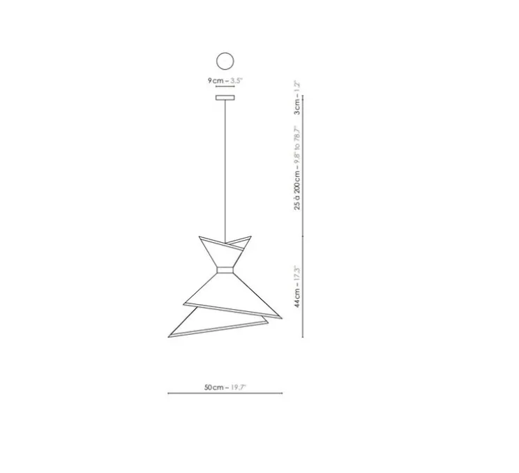 Suspension, Grand Kimono, blanc & noir, Ø50cm, H44cm - DesignHeure