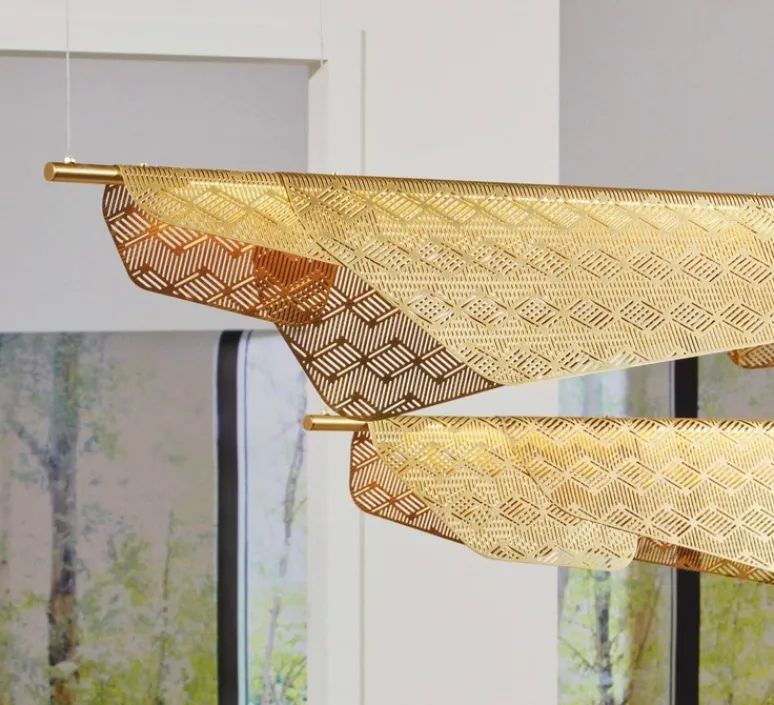 Suspension*Petite Friture Suspension, Grande Mediterranea, , LED, dim, 2700K, 1620 lm, L160cm, H15cm - laiton