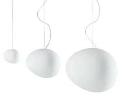 Suspension, Gregg Grande, variable, blanc, LED, 2700K, 2581lm, L47cm, H40cm - Foscarini