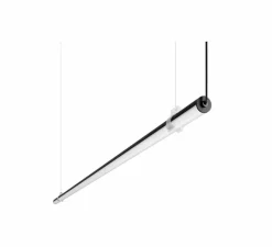 Suspension*Beneito Faure Suspension, Grip, , IP40, LED, 3000K, 3399 lm, Ø2,8cm, H141cm - noir, verre opal