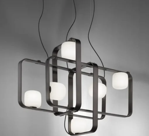 Suspension*Vistosi Suspension, Groove SP 4, , L130cm, H60cm - anthracite