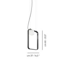Suspension*Vistosi Suspension, Groove SP 60, , L37cm, H60cm - anthracite