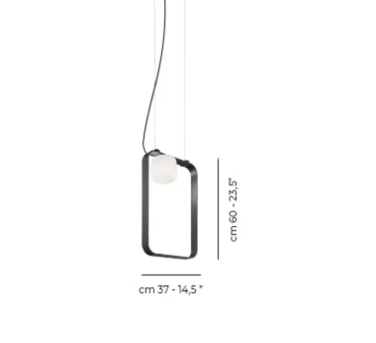 Suspension*Vistosi Suspension, Groove SP 60, , L37cm, H60cm - anthracite