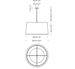 Suspension*Santa & Cole Suspension, GT5, , Ø62cm, H32cm - blanc