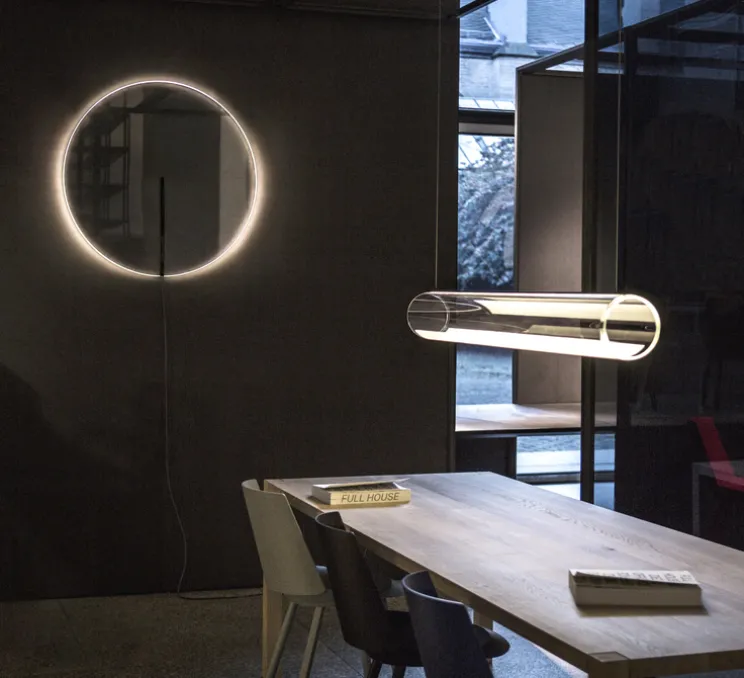 Suspension, Guise 2277, transparent, LED, DALI, 3000K, 2613lm, Ø16cm, H89cm - Vibia