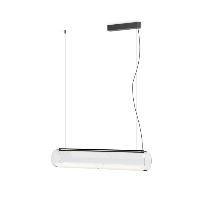 Suspension, Guise 2277, transparent, LED, DALI, 3000K, 2613lm, Ø16cm, H89cm - Vibia