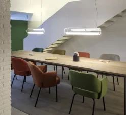 Suspension, Guise 2275, transparent, LED, 3000K, 1742lm, dimmable, Ø16cm, L63cm - Vibia