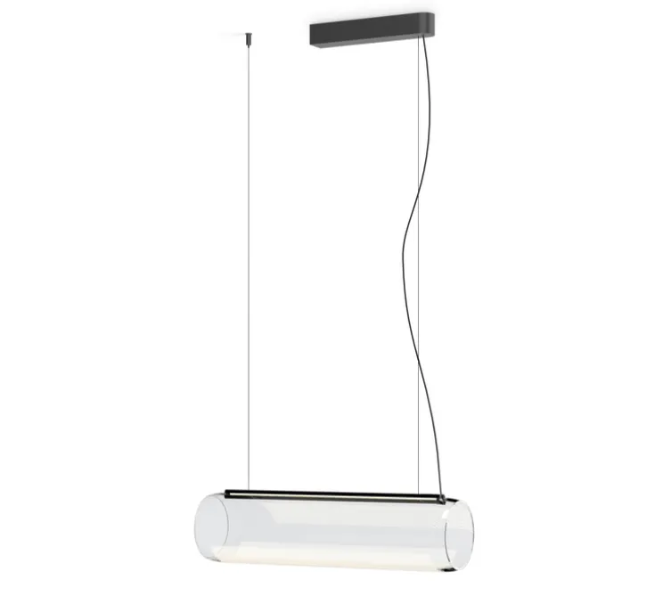 Suspension, Guise 2275, transparent, LED, 3000K, 1742lm, dimmable, Ø16cm, L63cm - Vibia