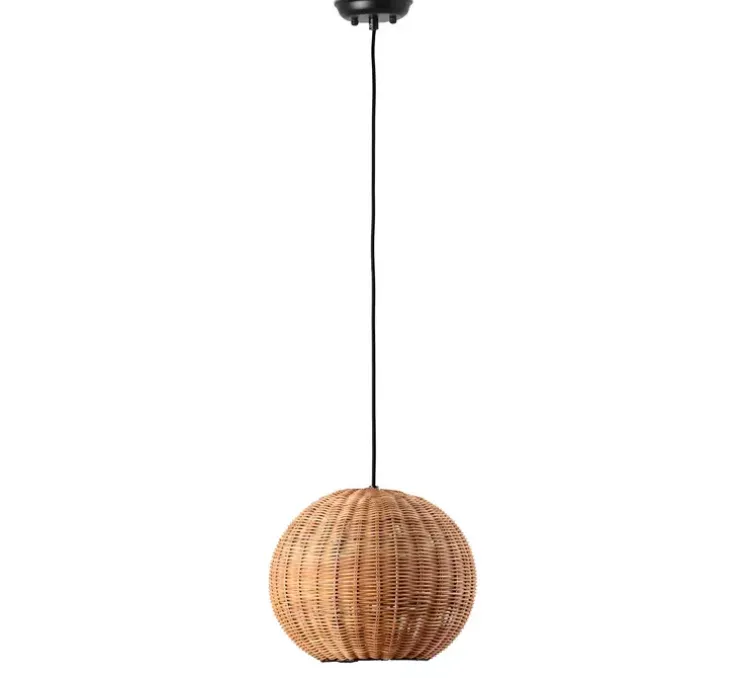 Suspension, Haka 300, noir, rotin, Ø30cm, H23cm - Faro