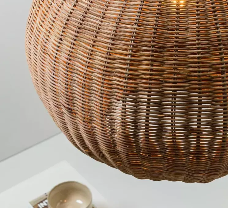 Suspension, Haka 530, noir, rotin, Ø53cm, H40cm - Faro