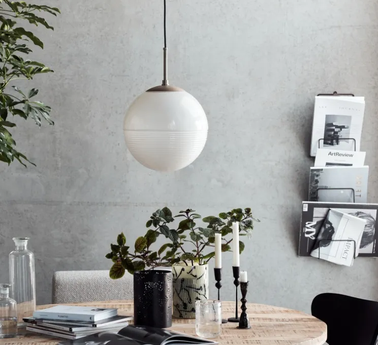 Suspension, Halda , blanc et marron, Ø30cm, H44cm - House Doctor