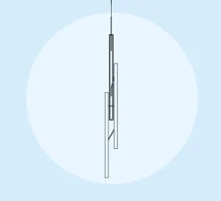 Suspension, Halo Jewel 2356, or, LED, 3000K, 4584lm, Ø25cm, H172cm - Vibia