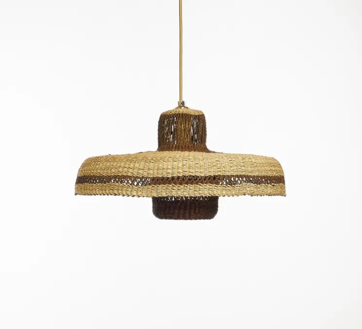 Suspension, Hatter + Lantern, naturel/noisette, Ø44cm, H23cm - GOLDEN Editions