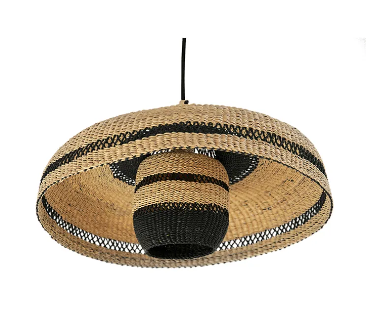 Suspension, Hatter + Lantern, naturel/minuit, Ø44cm, H23cm - GOLDEN Editions