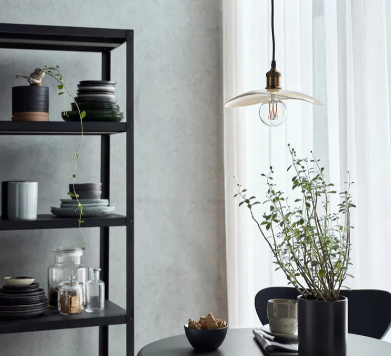 Suspension*House Doctor Suspension, HDHatt, , L30cm, H14,5cm - laiton antique et noir