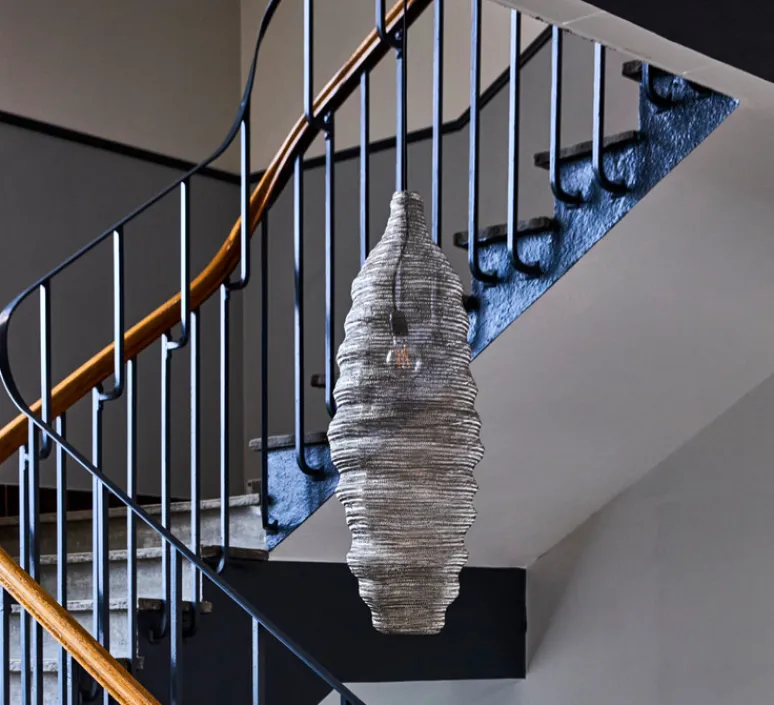 Suspension*House Doctor Suspension, HDMesh, , Ø30cm, H100cm - argent brossé