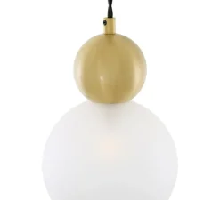 Suspension*Mullan Lighting Suspension, Helena, , Ø15cm, H24cm - laiton satiné, verre givré