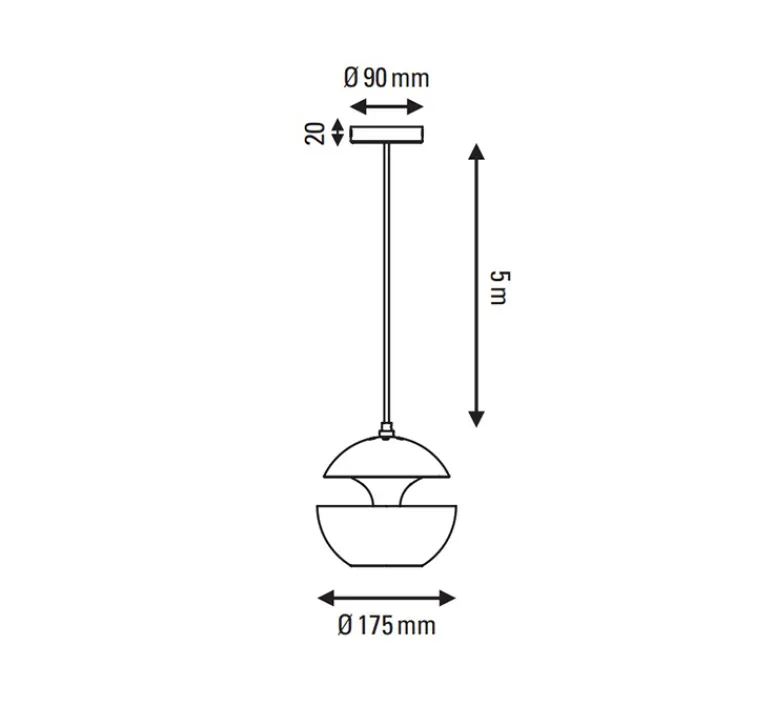 Suspension*DCW éditions Paris Suspension, Here Comes The Sun 175, blanc (intérieur cuivre), câble 5m, Ø17,5cm, H17,5cm - DCW blanc, cuivre