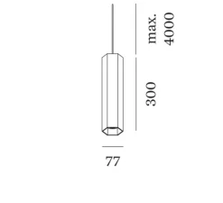 Suspension, Hexo 3.0 LED, or, LED, dim, 3000K, 425 lm, Ø7,7cm, H30cm - Wever&Ducré