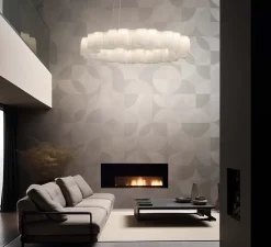 Suspension, Honey, blanc, LED, dim, 2700K, 5379 lm, Ø86cm, H15cm - Stilnovo