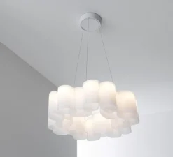 Suspension, Honey, blanc, LED, dim, 2700K, 3523 lm, Ø58cm, H15cm - Stilnovo