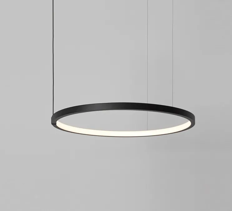 Suspension, Hoop Horizontal Led Intérieur, noir, LED, 2700K, 4200 lm, Ø90cm, H4cm - ONOK