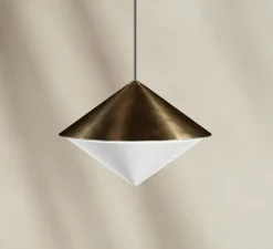 Suspension, Horizon, sans rosace, bronze, LED, dim, 2700K, 750 lm, Ø13,8cm, H9,7cm - Il Fanale