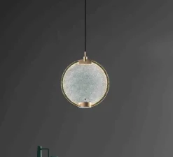 Suspension, Horo S1, Laiton, transparent, LED, 3000K, 1854 lm, L30cm, H34cm - Masiero