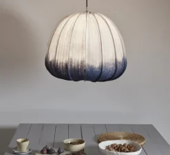 Suspension, Hozuki Indigo M, Blanc, bleu, Ø50cm, H40cm - Ay Illuminate