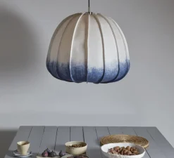 Suspension, Hozuki Indigo M, Blanc, bleu, Ø50cm, H40cm - Ay Illuminate