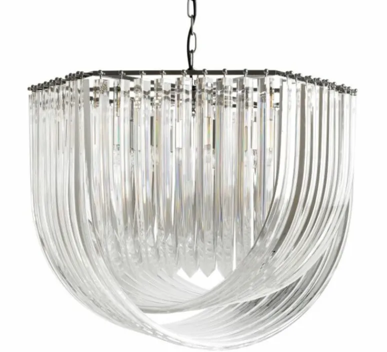 Suspension*Eichholtz Suspension, Hyères, , L65cm, P75cm - transparent, nickel