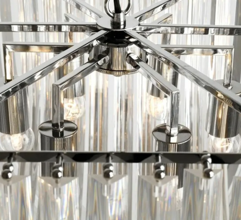 Suspension*Eichholtz Suspension, Hyères, , L65cm, P75cm - transparent, nickel