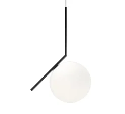Suspension*Flos Suspension, IC Lights Suspension 2, , Ø30cm, H70,2cm - opalin et noir
