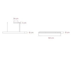 Suspension*LZF Suspension, I-Club Slim, , LED, 3000K, 2098lm, L153cm, H10cm - gris