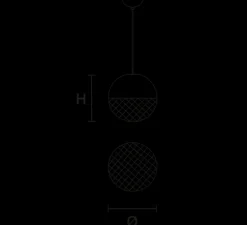 Suspension, Iglù S1 25, bronze, LED, 3000K, 2100 lm, Ø25,5cm, H25,5cm - Masiero