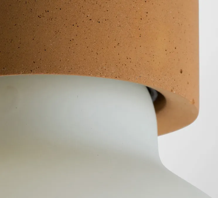 Suspension, Ila, Jaune ambre, Ø5,5cm, H15cm - Plato Design