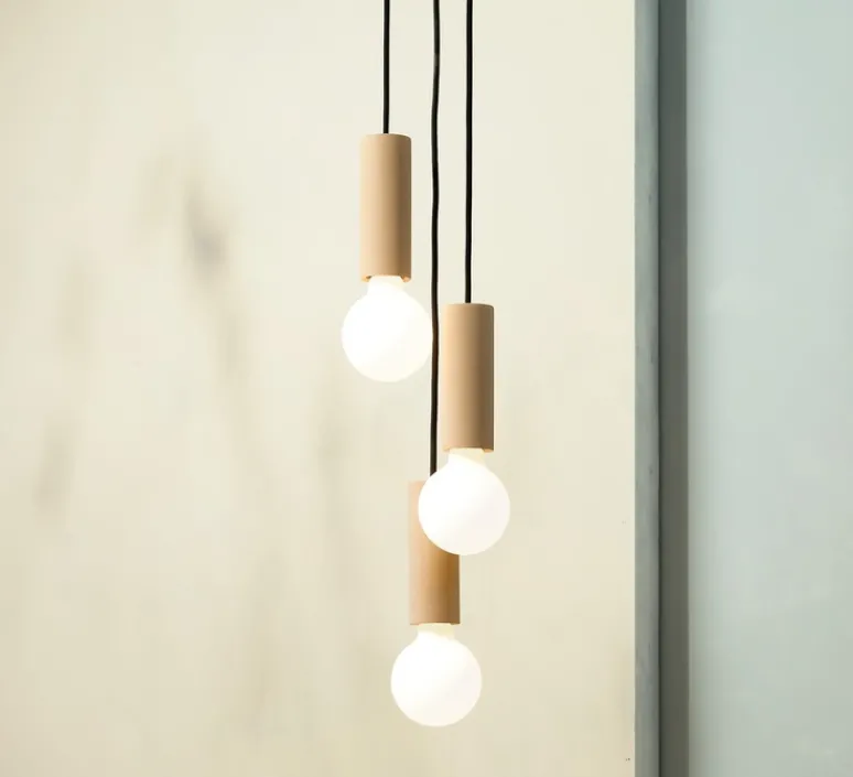 Suspension*Plato Design Suspension, Ila trio, Jaune ambre, Ø13cm, H15cm - Jaune-ambre