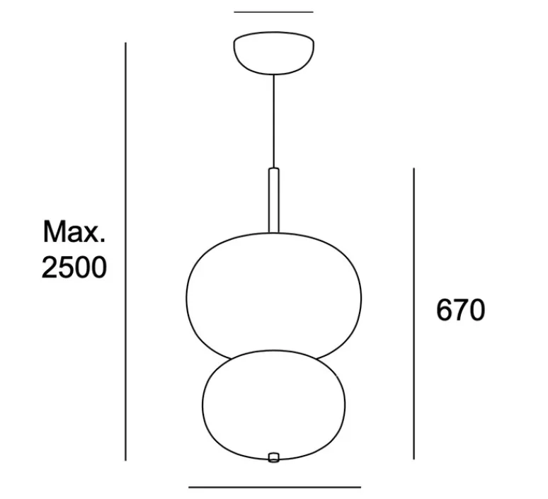 Suspension*LEDS C4 Suspension, Ilargi Doble, , LED, dim, 2700k, 1833 lm, Ø39,5cm, H67cm - bois, blanc