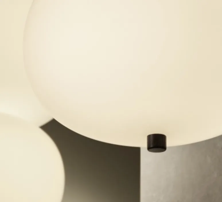 Suspension*LEDS C4 Suspension, Ilargi Doble, blanc & noir, LED, dim, 2700k, 1833 lm, Ø39,5cm, H67cm - blanc & noir
