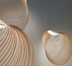 Suspension*Luceplan Suspension, Illan 100, dimmable coupure de phase, , LED, 2700K, Ø100cm, H100cm - bouleau