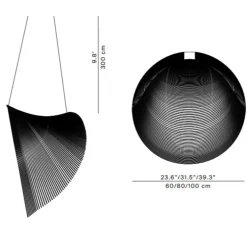 Suspension, Illan 80, dimmable DALI, bouleau, LED, 2700K, Ø80cm, H80cm - Luceplan