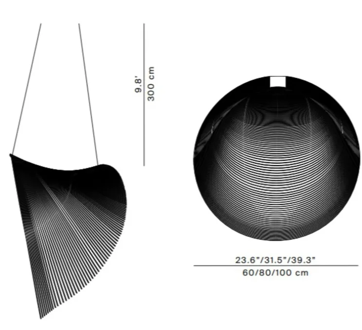 Suspension, Illan 80, dimmable DALI, bouleau, LED, 2700K, Ø80cm, H80cm - Luceplan