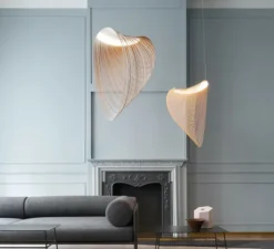 Suspension*Luceplan Suspension, Illan 60, dimmable coupure de phase, , LED, 2700K, Ø60cm, H60cm - bouleau