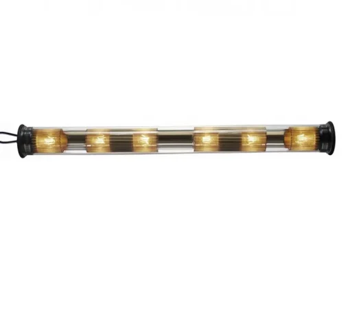 Suspension*DCW éditions Paris Suspension, In the tube 120-1300 horizontal, , Ø14cm, P132cm - Dcw editions dorée, maille dorée